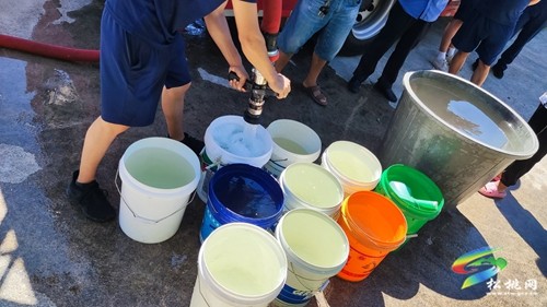 孟溪鎮(zhèn)：酷暑炎熱用水急，消防送水解民憂