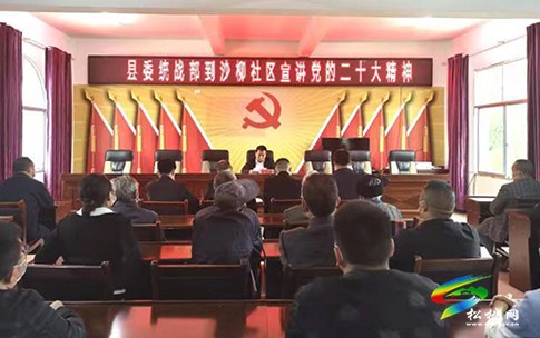 縣委統(tǒng)戰(zhàn)部到沙柳社區(qū)宣講黨的二十大精神