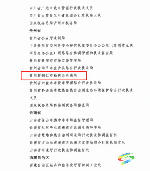 喜報！松桃司法局獲“全國行政執(zhí)法先進集體”稱號