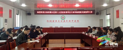 云南省硯山縣到松桃民族中醫(yī)院考察中醫(yī)特色項(xiàng)目