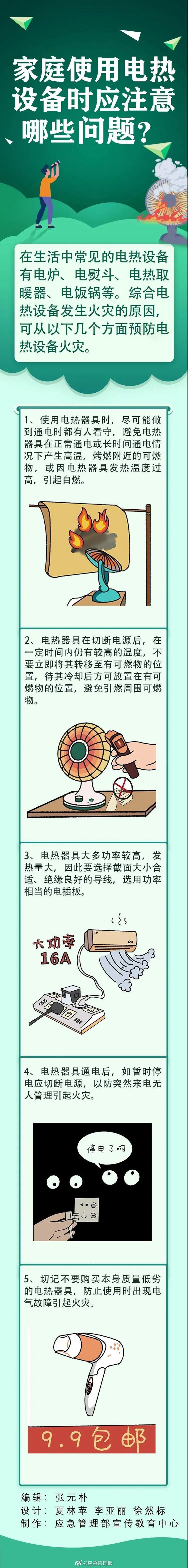 如何預防電熱設備火災？