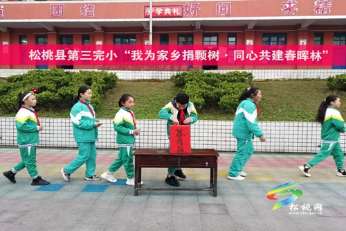 縣三完小開展“我為家鄉(xiāng)捐棵樹”募捐活動