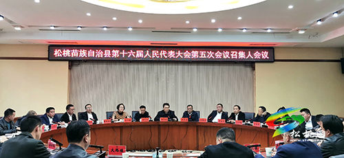 松桃苗族自治縣第十六屆人民代表大會第五次會議召集人會議召開