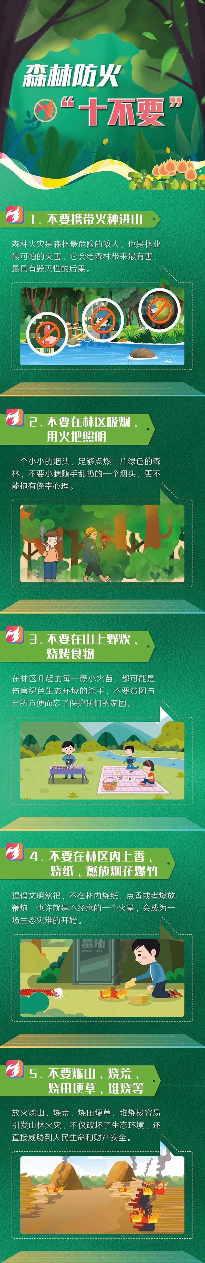 應(yīng)急科普丨森林防火“十不要”