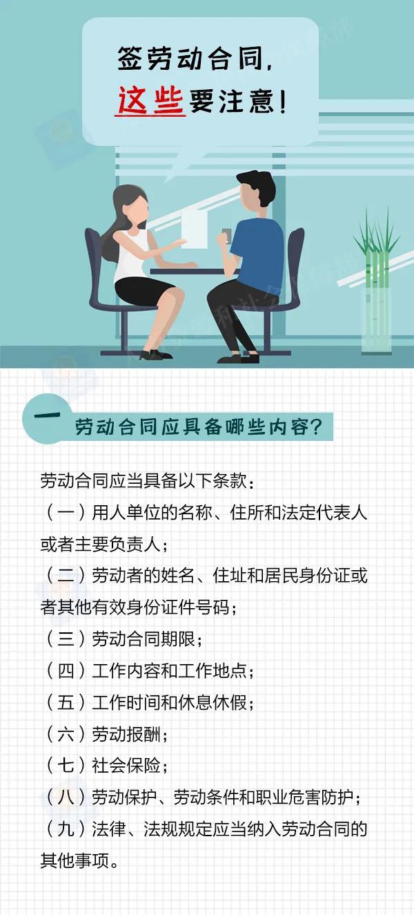 簽勞動合同，這些要注意！