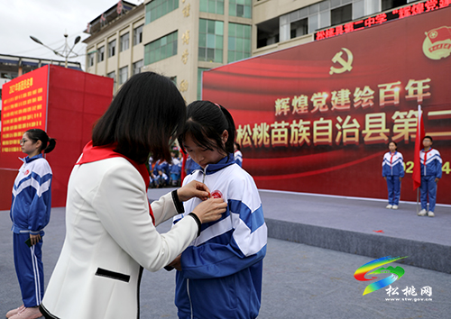 松桃第二中學舉行少先隊員離隊入團儀式