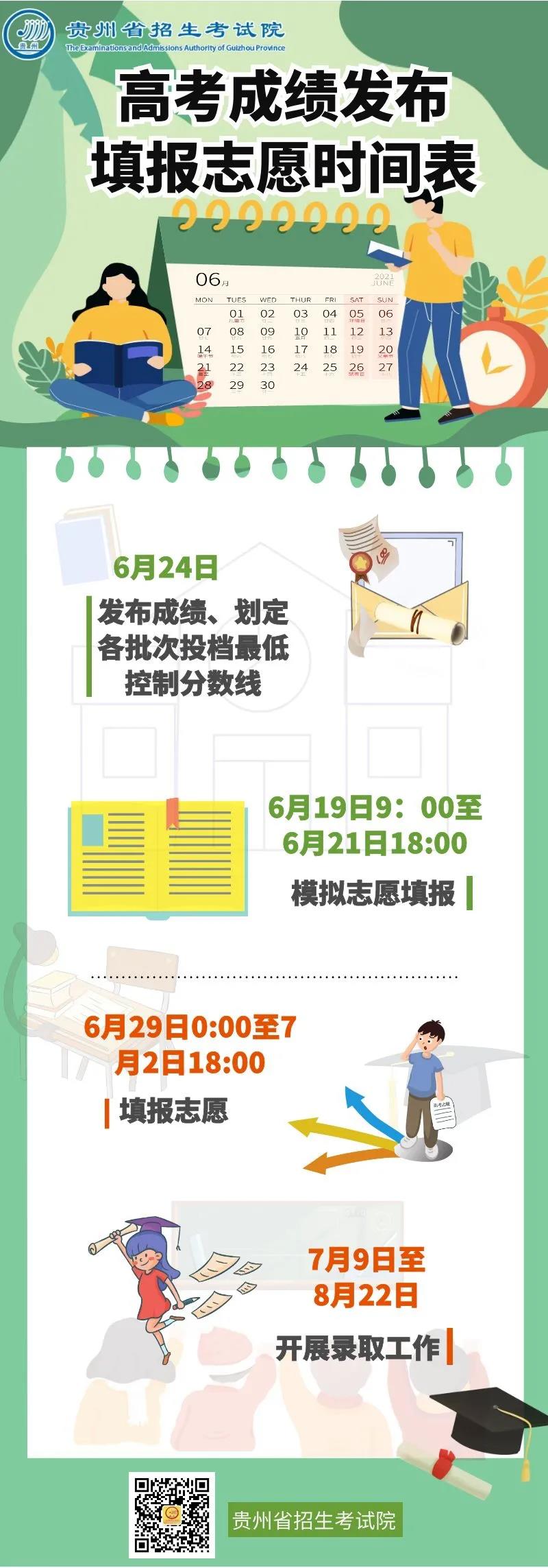 我省高考成績發(fā)布、填報志愿時間表確定