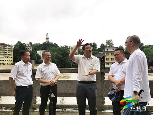 吳廷友前往鄉(xiāng)鎮(zhèn)、城區(qū)等地查看汛情
