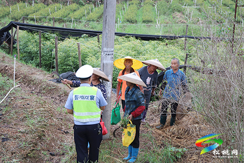 松桃交警走進田間地頭開展秋季道路交通安全宣傳活動