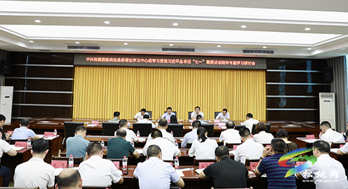 中共松桃苗族自治縣委理論學(xué)習(xí)中心組學(xué)習(xí)貫徹習(xí)近平總書記“七一”重要講話精神專題學(xué)習(xí)研討會(huì)召開