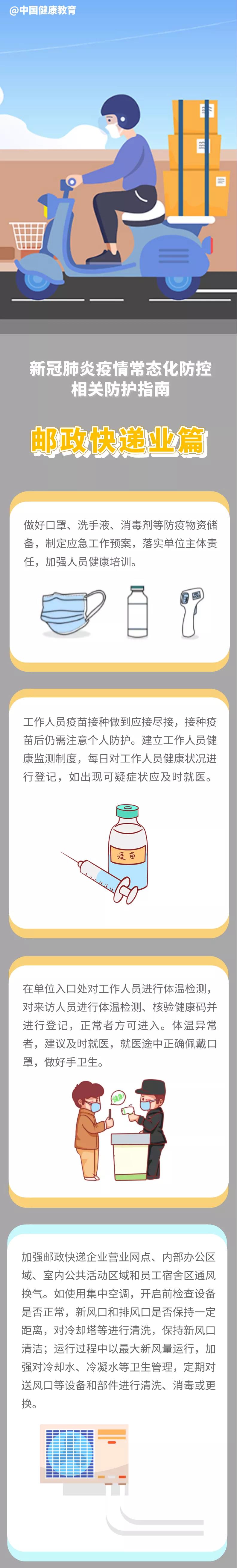 新冠肺炎疫情常態(tài)化防控防護指南之郵政快遞業(yè)篇