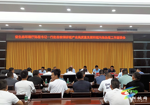 ​陳程一行到松調研錳產業(yè)高質量發(fā)展和錳污染治理工作