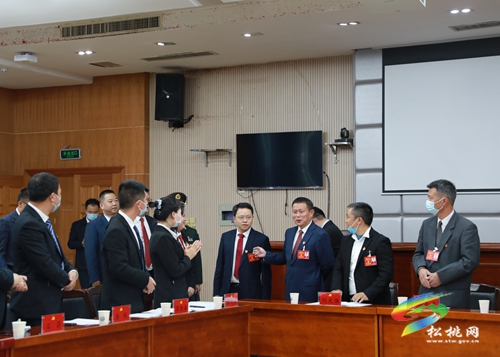 ​縣委書記龍群躍率隊(duì)赴各代表團(tuán)討論點(diǎn)看望代表