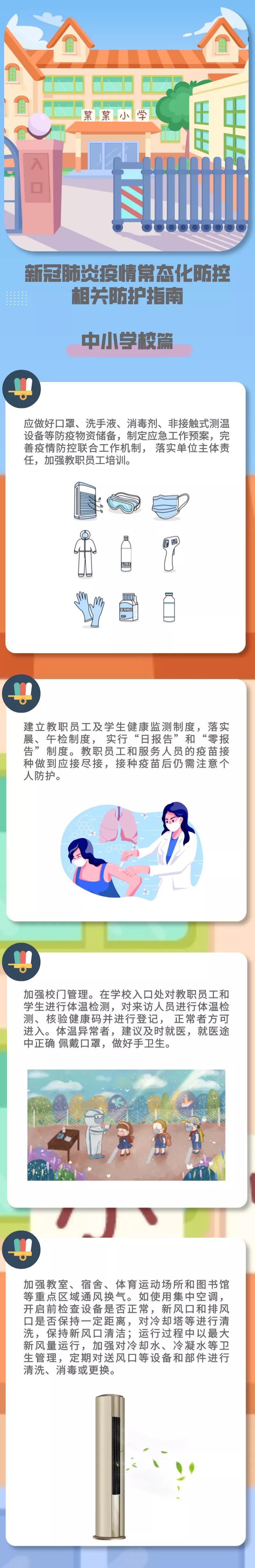 新冠肺炎疫情常態(tài)化防控防護(hù)指南之中小學(xué)校篇