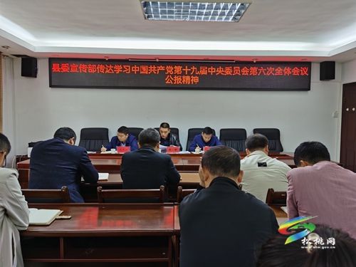 縣委宣傳部傳達(dá)學(xué)習(xí)黨的十九屆六中全會(huì)精神