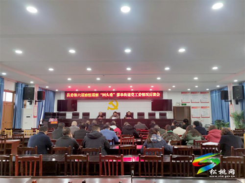 縣委第六巡察組向蓼皋街道黨工委反饋巡察“回頭看”情況