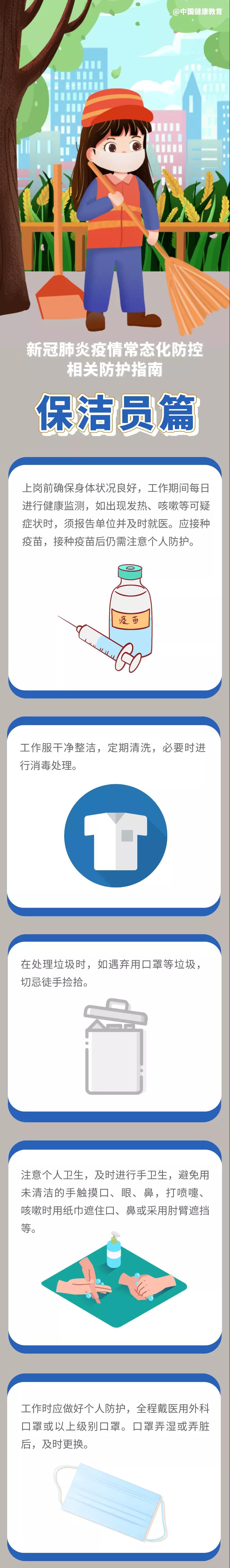 新冠肺炎疫情常態(tài)化防控防護指南之保潔員篇