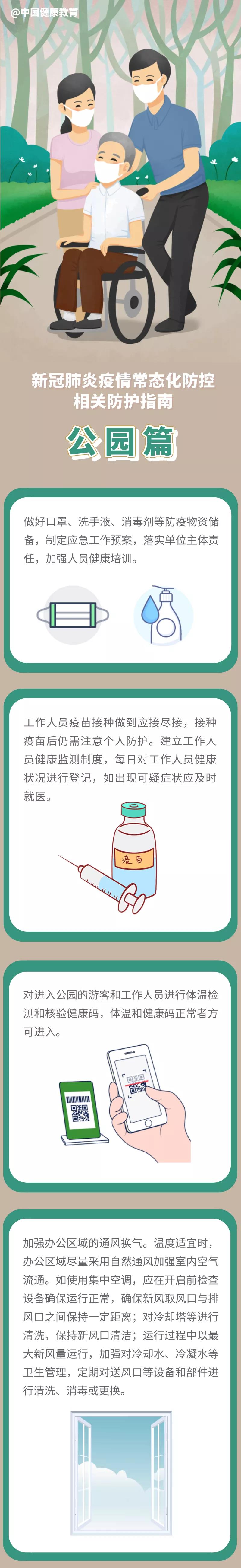 新冠肺炎疫情常態(tài)化防控防護(hù)指南之公園篇