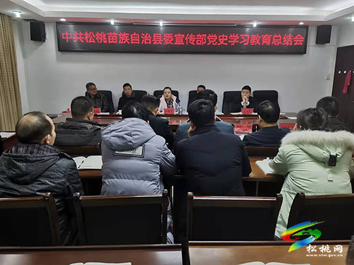 中共松桃苗族自治縣委宣傳部召開黨史學習教育總結會
