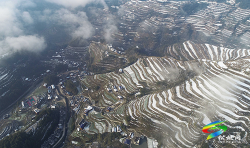 松桃：雪后梯田美景如畫