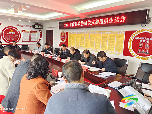 縣政協(xié)機關(guān)支部召開組織生活會