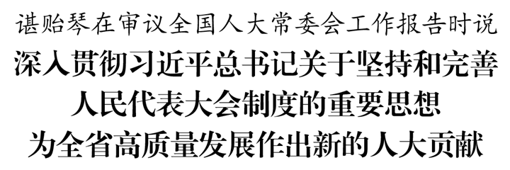 諶貽琴參加貴州代表團(tuán)審議全國(guó)人大常委會(huì)工作報(bào)告
