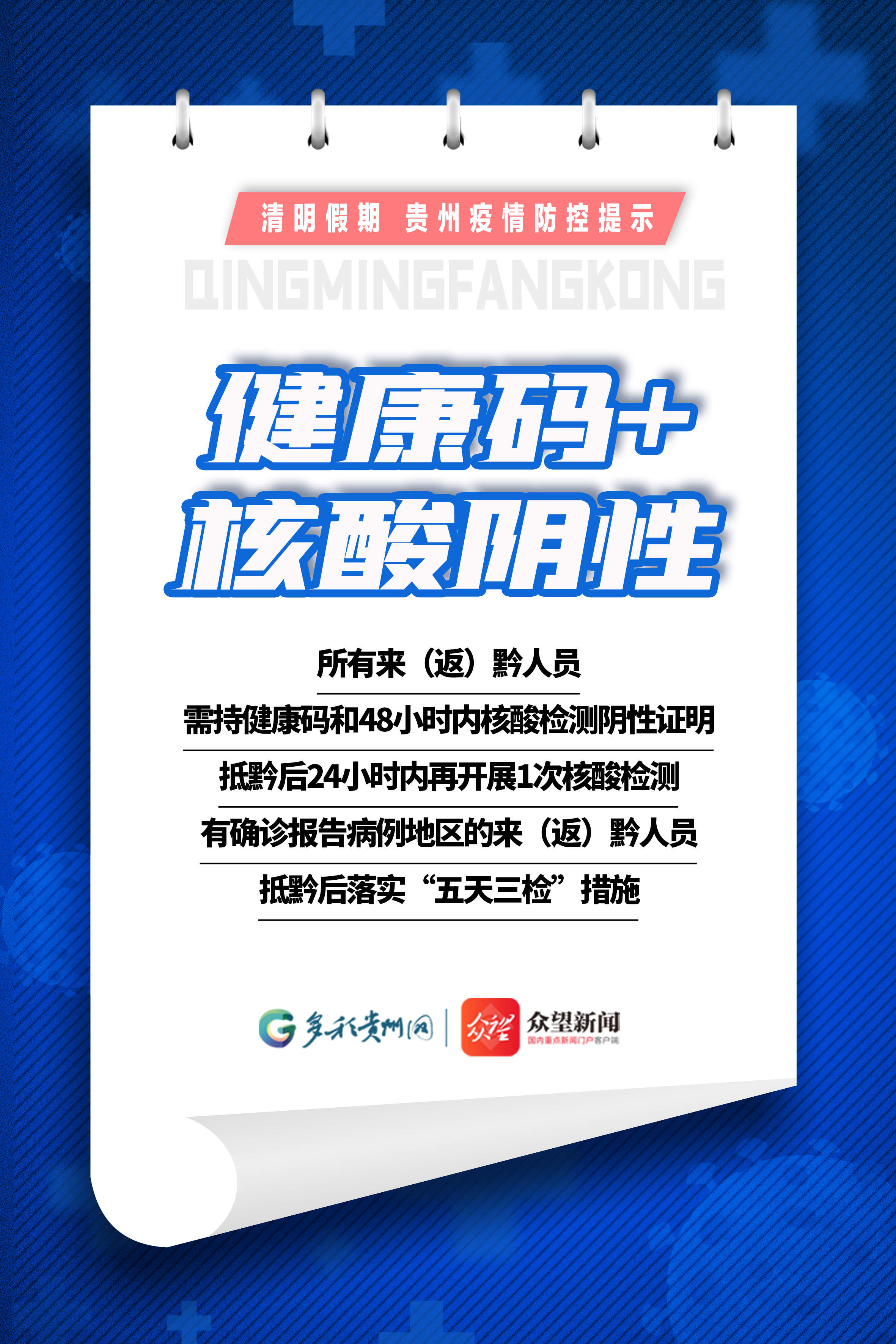 【網(wǎng)絡(luò)中國節(jié)·清明】清明假期，貴州這份疫情防控提示請收好
