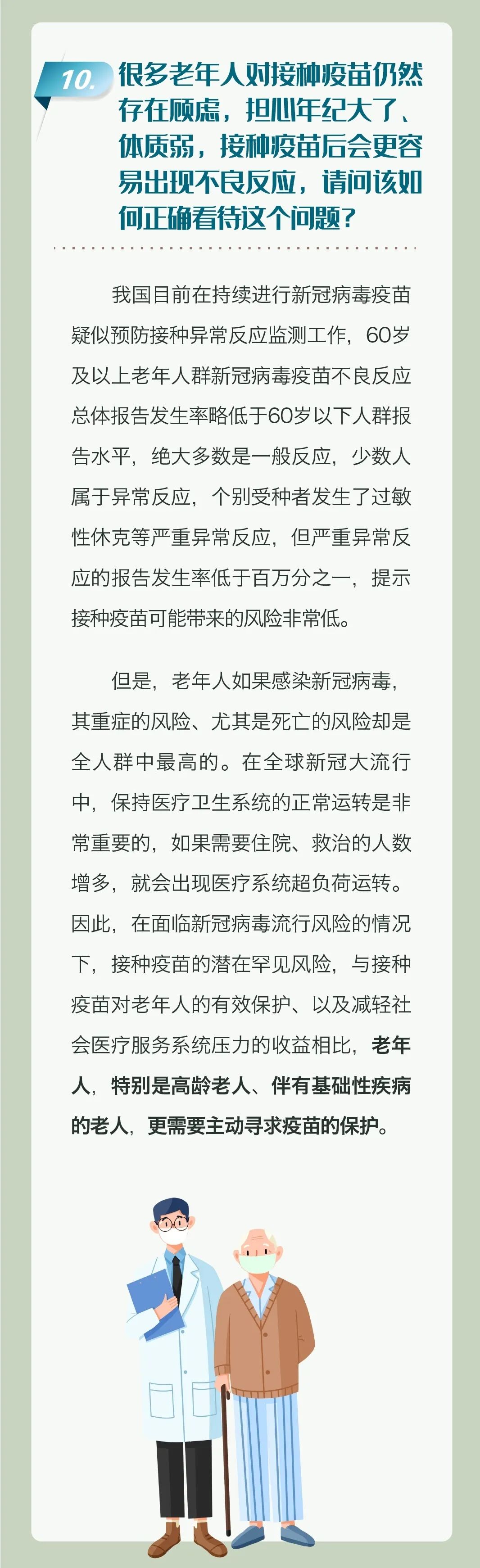 　老年人新冠疫苗接種科普問(wèn)答