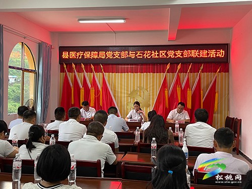 松桃醫(yī)保局黨支部與石花社區(qū)黨支部開展聯(lián)建活動