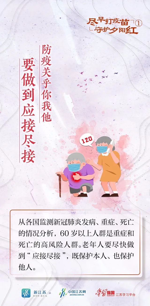 盡早打疫苗 守護(hù)夕陽紅