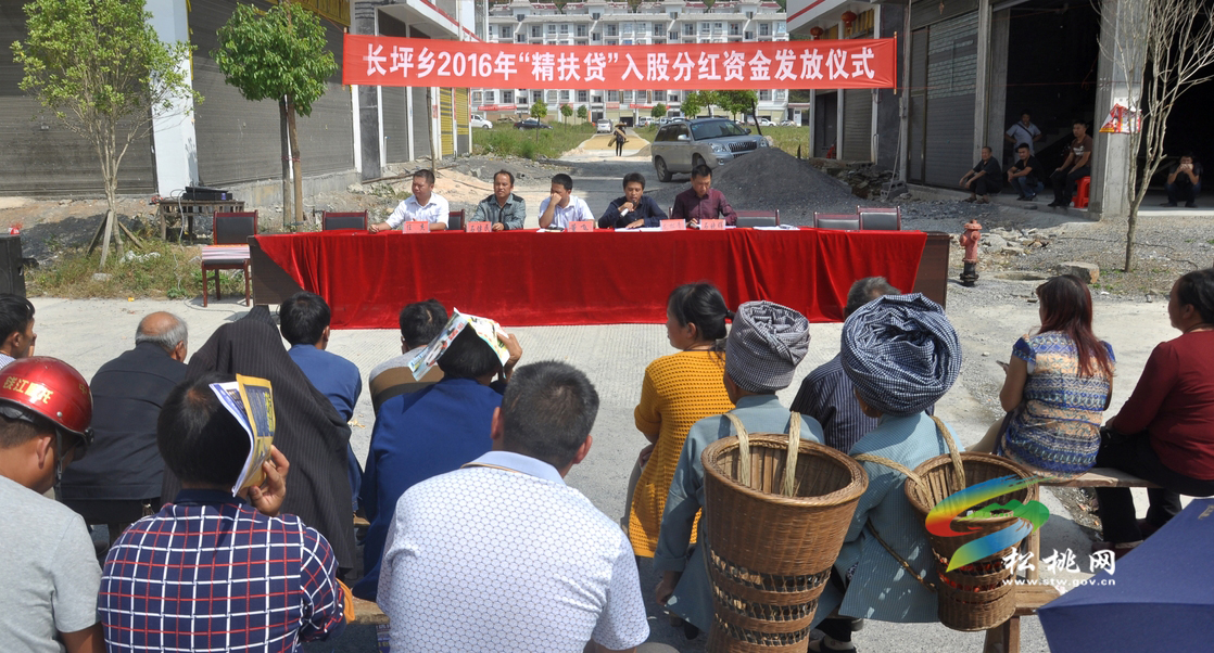 長坪鄉(xiāng)舉辦“精扶貸”入股分紅資金發(fā)放儀式