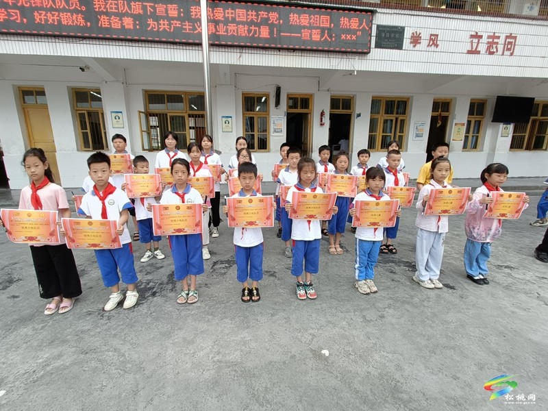 妙隘鄉(xiāng)完小舉行少先隊新隊員入隊宣誓儀式