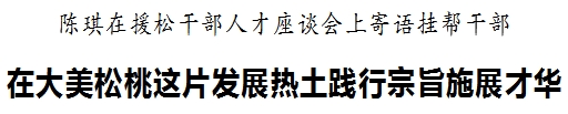松桃召開援松干部人才座談會(huì)