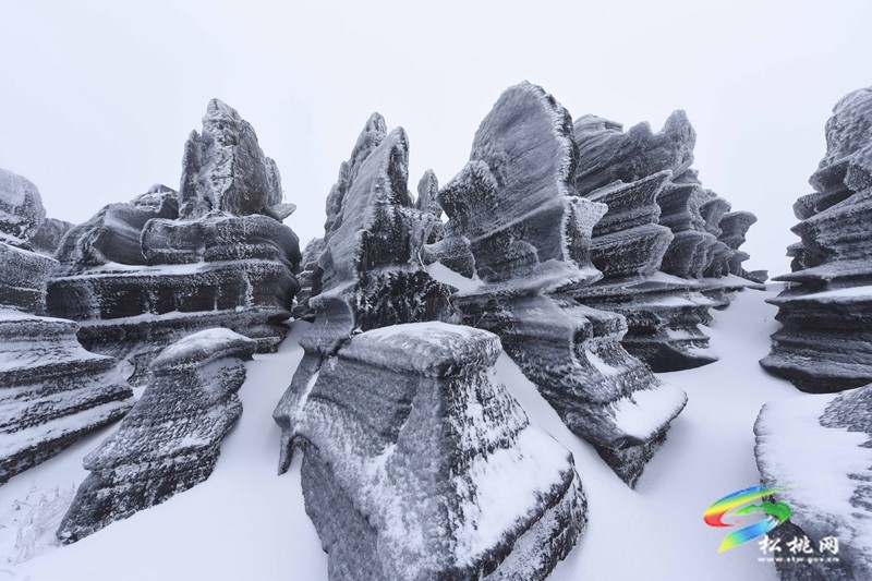 松桃：紅石林雪景美如畫