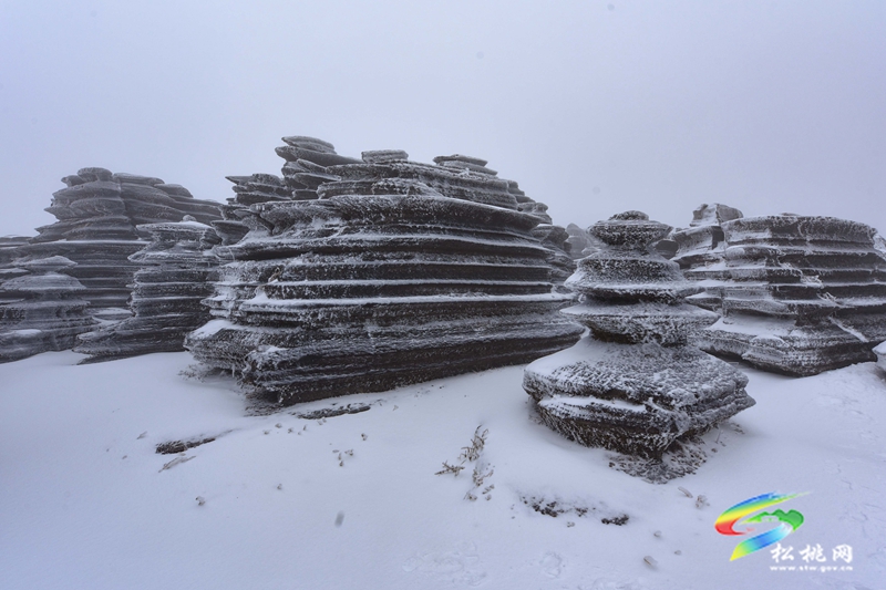 松桃：紅石林雪景美如畫