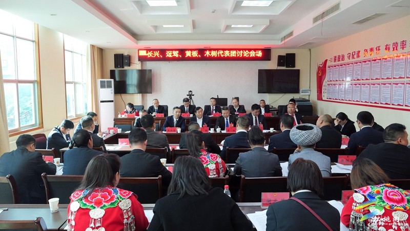 縣十七屆人大三次會(huì)議進(jìn)行分組審議