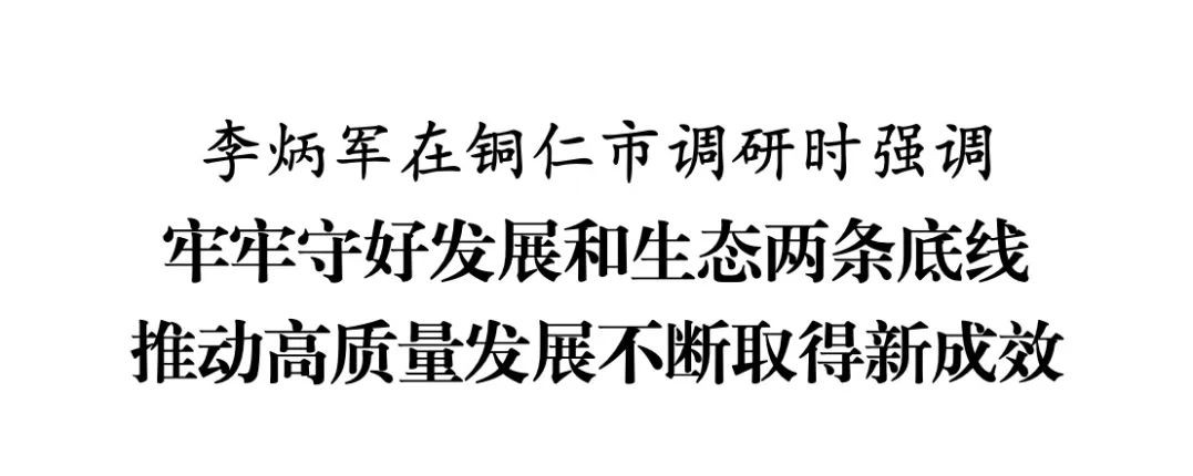 李炳軍在銅仁市調(diào)研