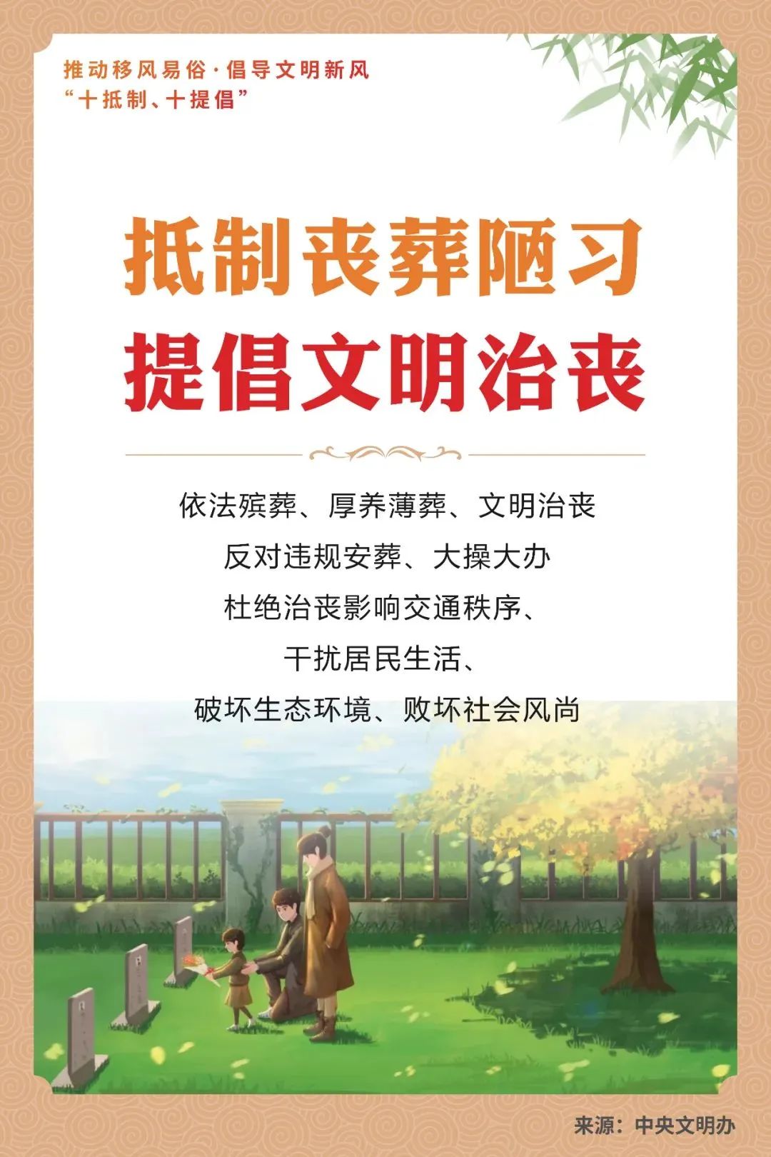 【文明倡議】中央文明辦：推動(dòng)移風(fēng)易俗 倡導(dǎo)文明新風(fēng)“十抵制、十提倡”