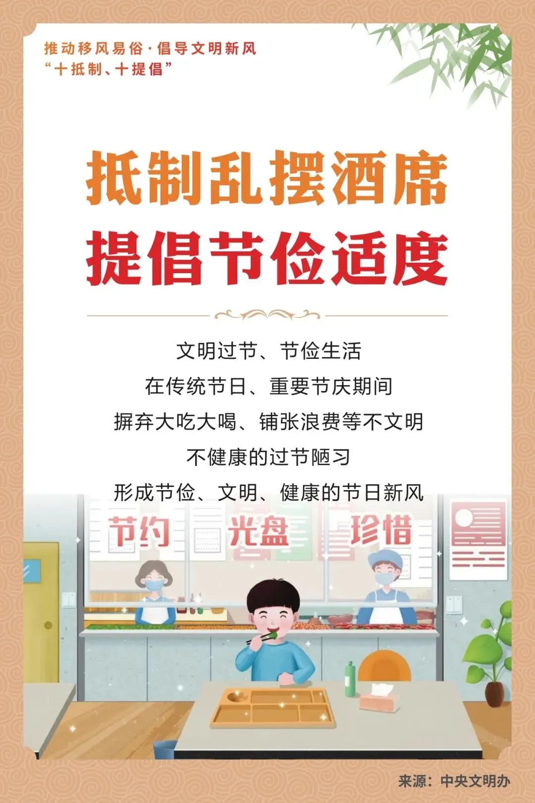 【文明倡議】中央文明辦：推動(dòng)移風(fēng)易俗 倡導(dǎo)文明新風(fēng)“十抵制、十提倡”