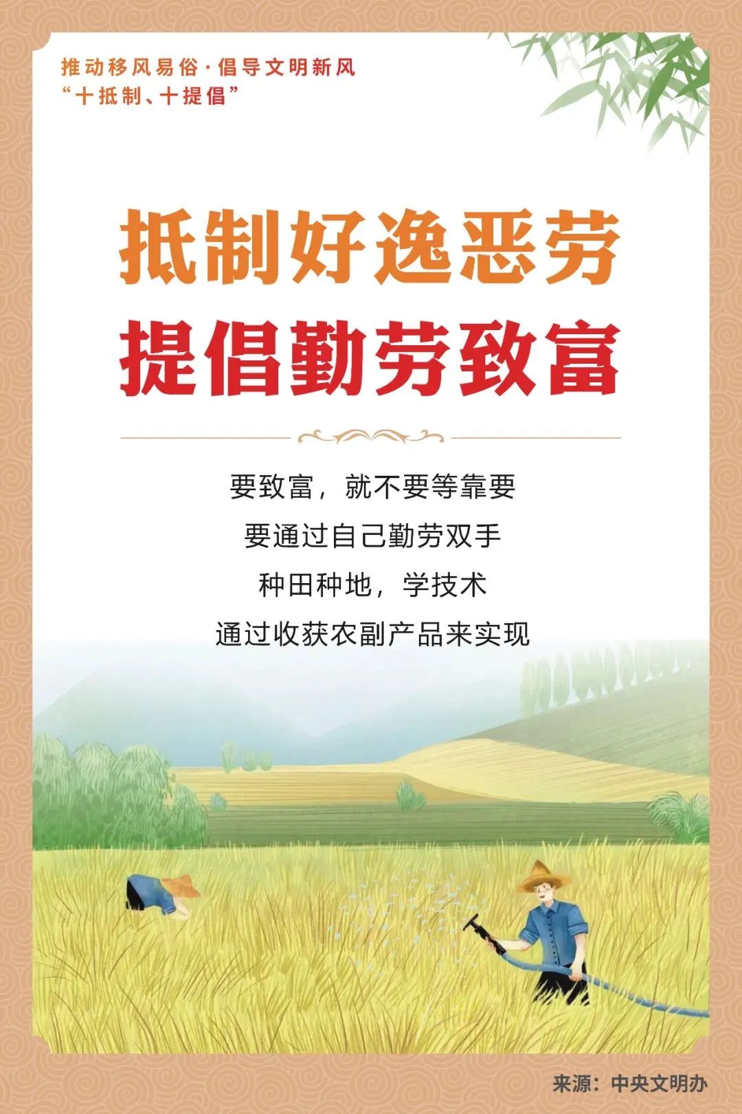 【文明倡議】中央文明辦：推動(dòng)移風(fēng)易俗 倡導(dǎo)文明新風(fēng)“十抵制、十提倡”