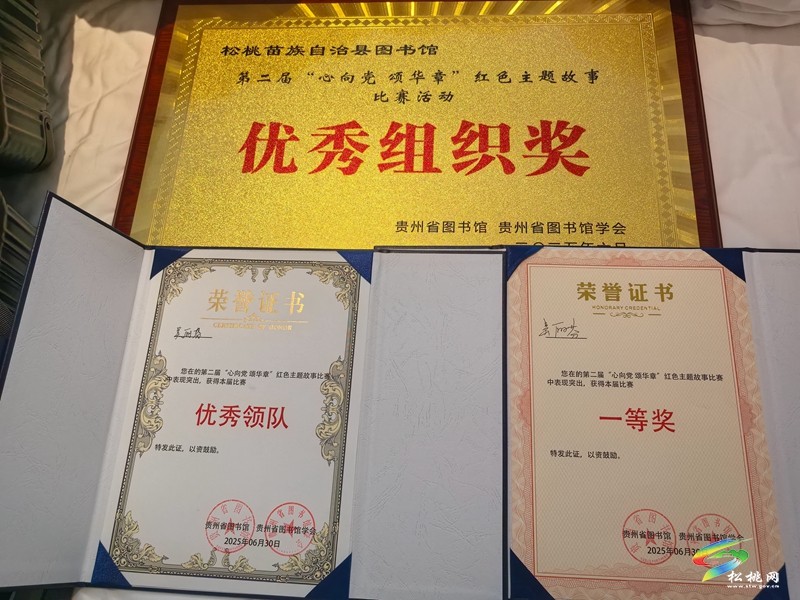 我縣圖書(shū)館選手榮獲貴州省圖書(shū)館第二屆“心向黨，頌華章”紅色主題故事大賽“一等獎(jiǎng)”